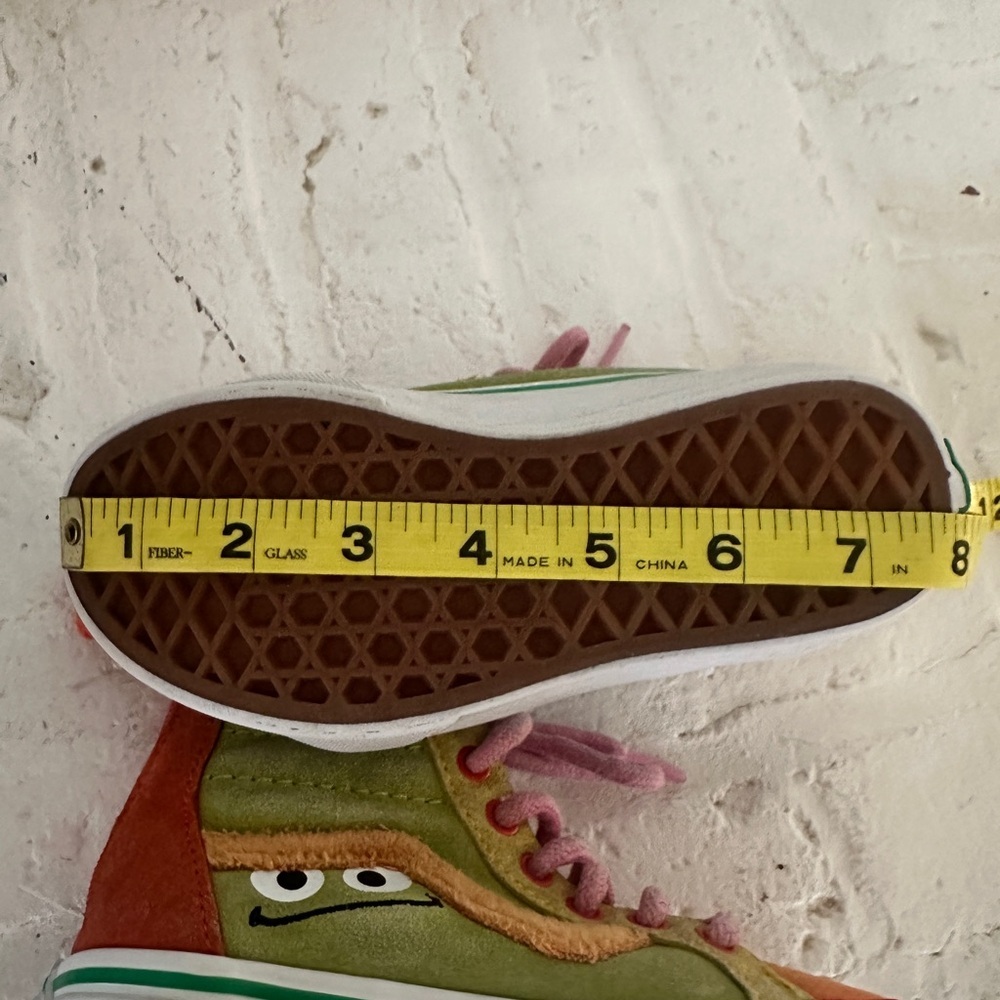 Vans x Sesame Street Sk8-Hi Zip Kids Sneakers Size 12 Cookie Monster Elmo - Picture 10 of 11